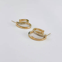 Load image into Gallery viewer, Stole The Show Crystal Double Hoop Earring
