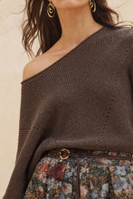 Load image into Gallery viewer, Quincy- Short-Sleeve Pointelle Ribbed Knit Sweater
