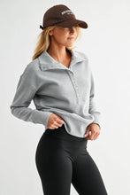Load image into Gallery viewer, Sofia- Harbor Waffle Knit Half-Button Pullover
