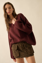 Load image into Gallery viewer, Heidi- Solid Rib-Knit Oversized Boatneck Sweater
