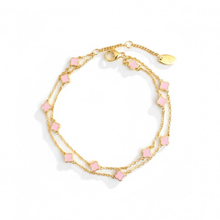 Load image into Gallery viewer, Petite Clover Layered Chain Bracelet

