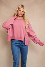 Load image into Gallery viewer, Elsie- Scooped Neck Cropped Sweatshirt
