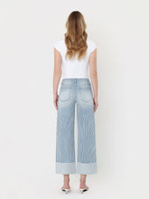 Load image into Gallery viewer, Easton- HIGH RISE CUFFED STRIPED JEANS
