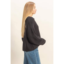 Load image into Gallery viewer, Reese- Textured Collared Pullover
