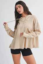 Load image into Gallery viewer, Taya- Relaxed Pocket Hoodie Pullover Top
