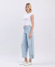 Load image into Gallery viewer, Tyson- Super High Rise Double Cuffed Baggy Wide Leg Jeans
