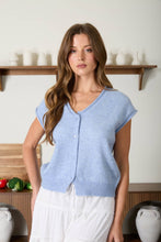 Load image into Gallery viewer, Olive- Raw Edge V-Neck Knit Cardigan Top
