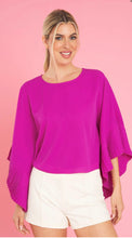 Load image into Gallery viewer, Cecilia- Pleated Sleeve Top
