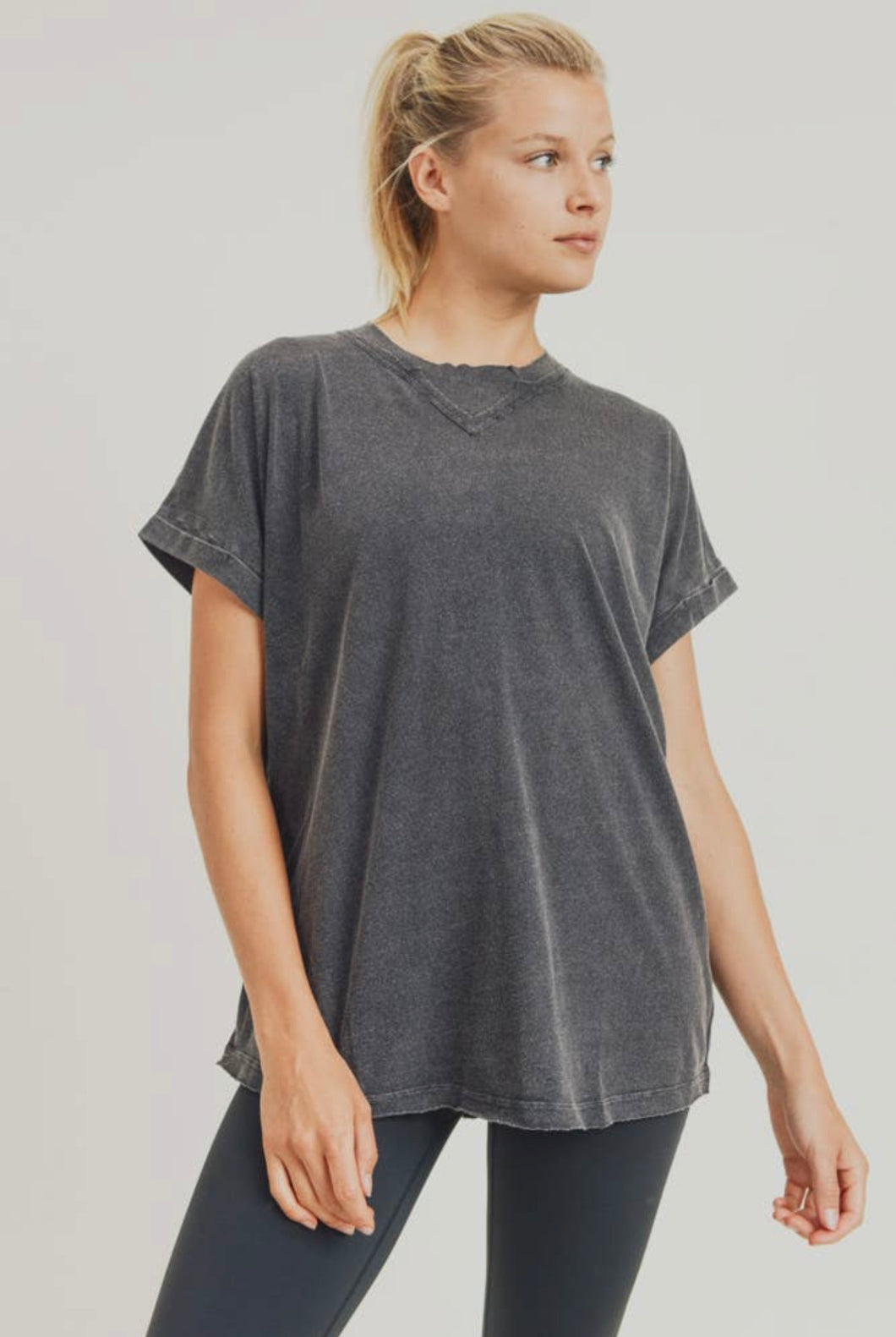 Ruby- Longline Flowy Athleisure Top